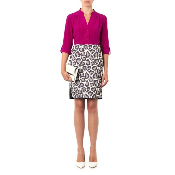 Diane Von Furstenberg Emma Skirt Leopard Sz 0